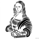 Mona Lisa Coloring Pages Trebuchet typography