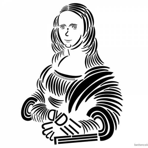 Mona Lisa Coloring Pages - Free Printable Coloring Pages