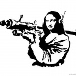 Mona Lisa Coloring Pages with Weapon