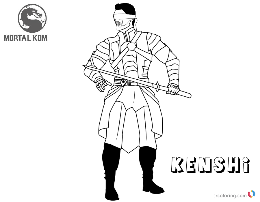 Mortal Kombat Coloring Pages Kenshi - Free Printable Coloring Pages