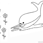 Narwhal Coloring Pages and Flowers