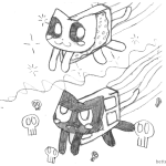 Nyan Cat Coloring Pages Chibi vs Tac Nyan