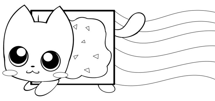 Nyan Cat Coloring Pages Clipart - Free Printable Coloring Pages