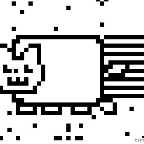 Nyan Cat Coloring pages Template By Kixfe - Free Printable Coloring Pages