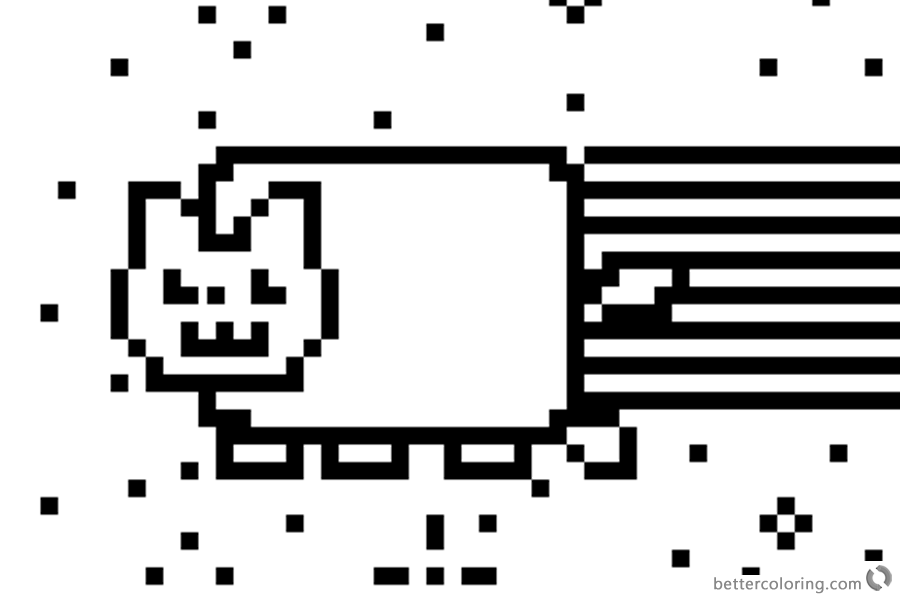 Nyan Cat Coloring Pages Picture - Free Printable Coloring Pages