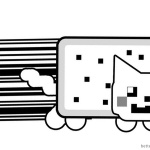 Nyan Cat Coloring Pages UPC Art by KayFriday