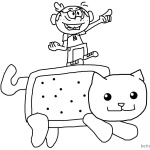 Nyan Cat Coloring Pages and Lincoln by Greasy-LucarioYun
