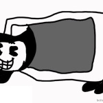 Nyan Cat Coloring Pages x Bendy