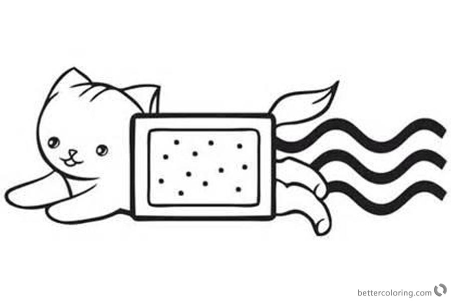 Nyan Cat Coloring pages Beautiful and Cute printable