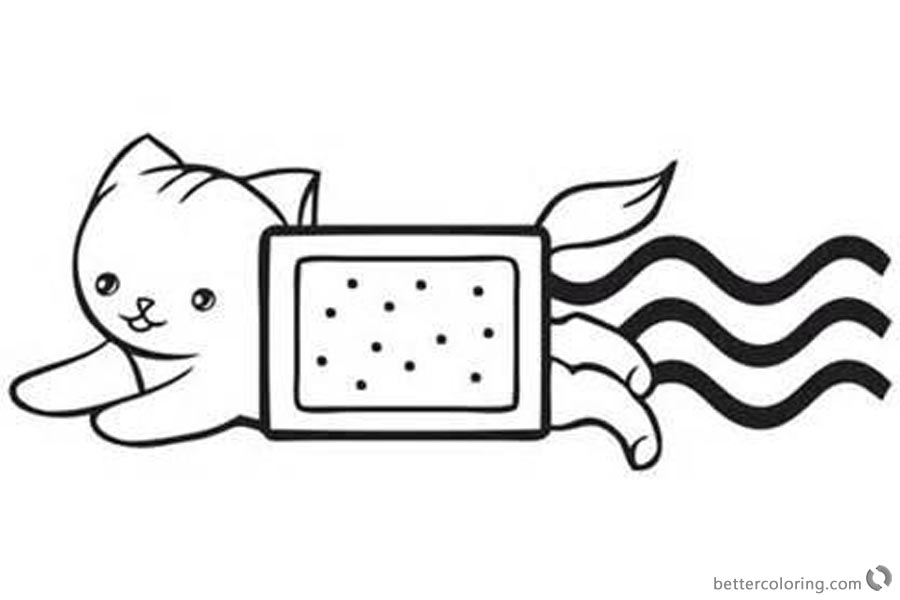 Nyan Cat Coloring pages Beautiful and Cute - Free Printable Coloring Pages