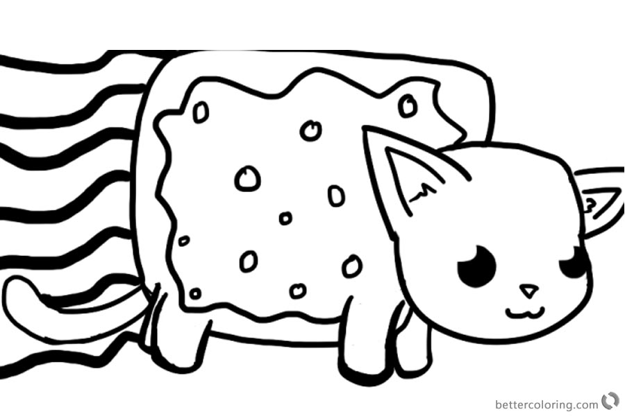 Nyan Cat Coloring pages Big one - Free Printable Coloring Pages
