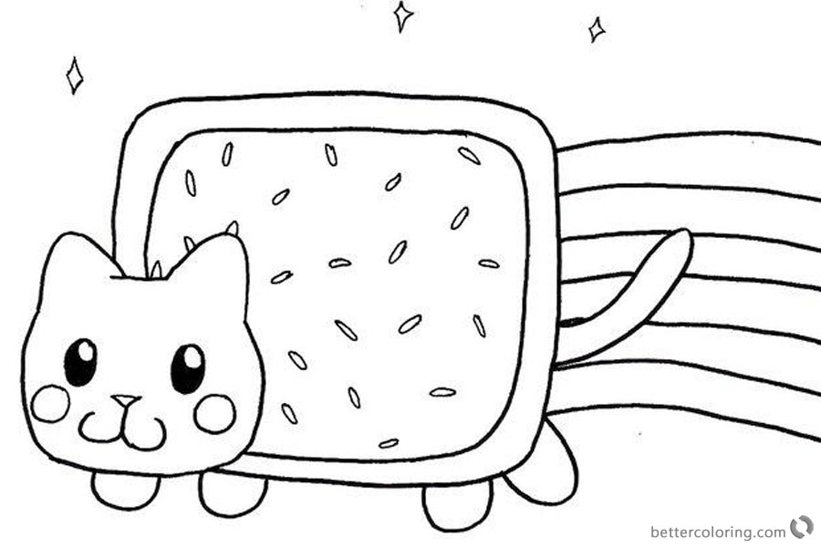 Nyan Cat Coloring Pages Fan Art Picture - Free Printable Coloring Pages