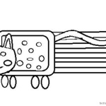 Nyan Cat Coloring pages Funny Drawing