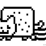 Nyan Cat Coloring pages Original Style