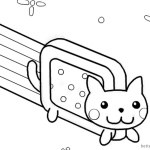 Nyan Cat Coloring pages Template By Kixfe