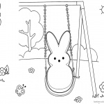 Peeps Coloring Pages Bunny Play Swing