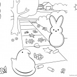 Peeps Coloring Pages Bunny and Chick