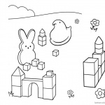 Peeps Coloring Pages Play Toy Bricks