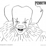 Pennywise Coloring Pages 2017 Sketch
