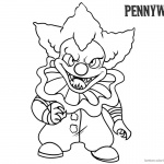 Pennywise Coloring Pages Cartoon Chibi Pennywise
