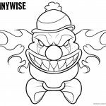 Pennywise Coloring Pages Draw Chibi Pennywise