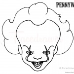 Pennywise Coloring Pages How to Draw Pennywise Outline