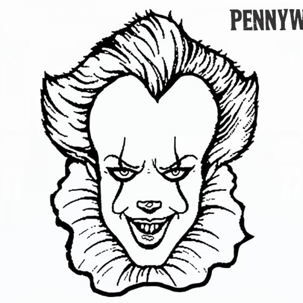 Pennywise Coloring Pages Simple Drawing Chibi Pennywise - Free ...