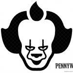 Pennywise Coloring Pages Simple Clipart Black and White