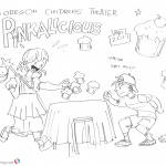 Pinkalicious Coloring Pages Kids Fanart Run for Cupcake