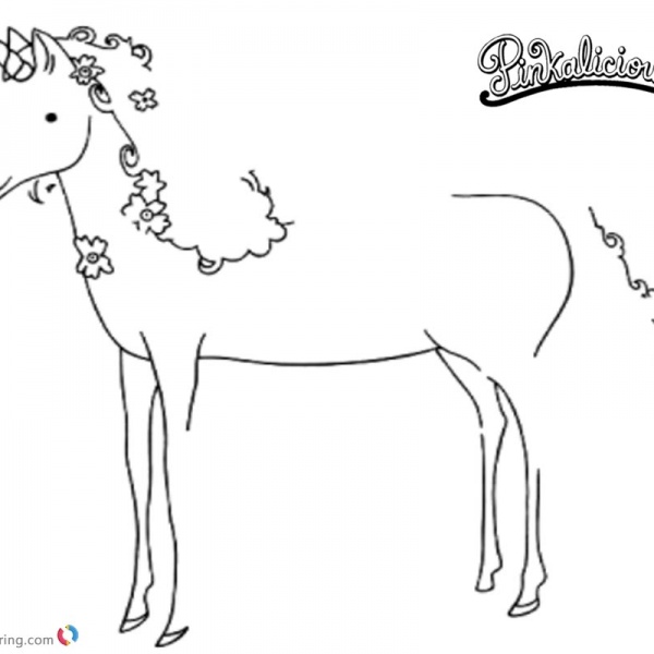 Pinkalicious Coloring Pages Unicorn and Butterflies Free Printable
