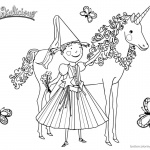 Pinkalicious Coloring Pages Unicorn and Butterflies