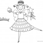 Pinkalicious Coloring Pages Dancing with Cupcake