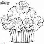 Pinkalicious Coloring Pages Flowers Cupcake