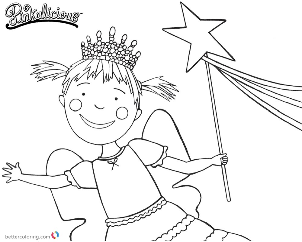 Pinkalicious Coloring Pages Lineart - Free Printable Coloring Pages