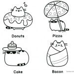 Pusheen Coloring Pages Beach Essentials