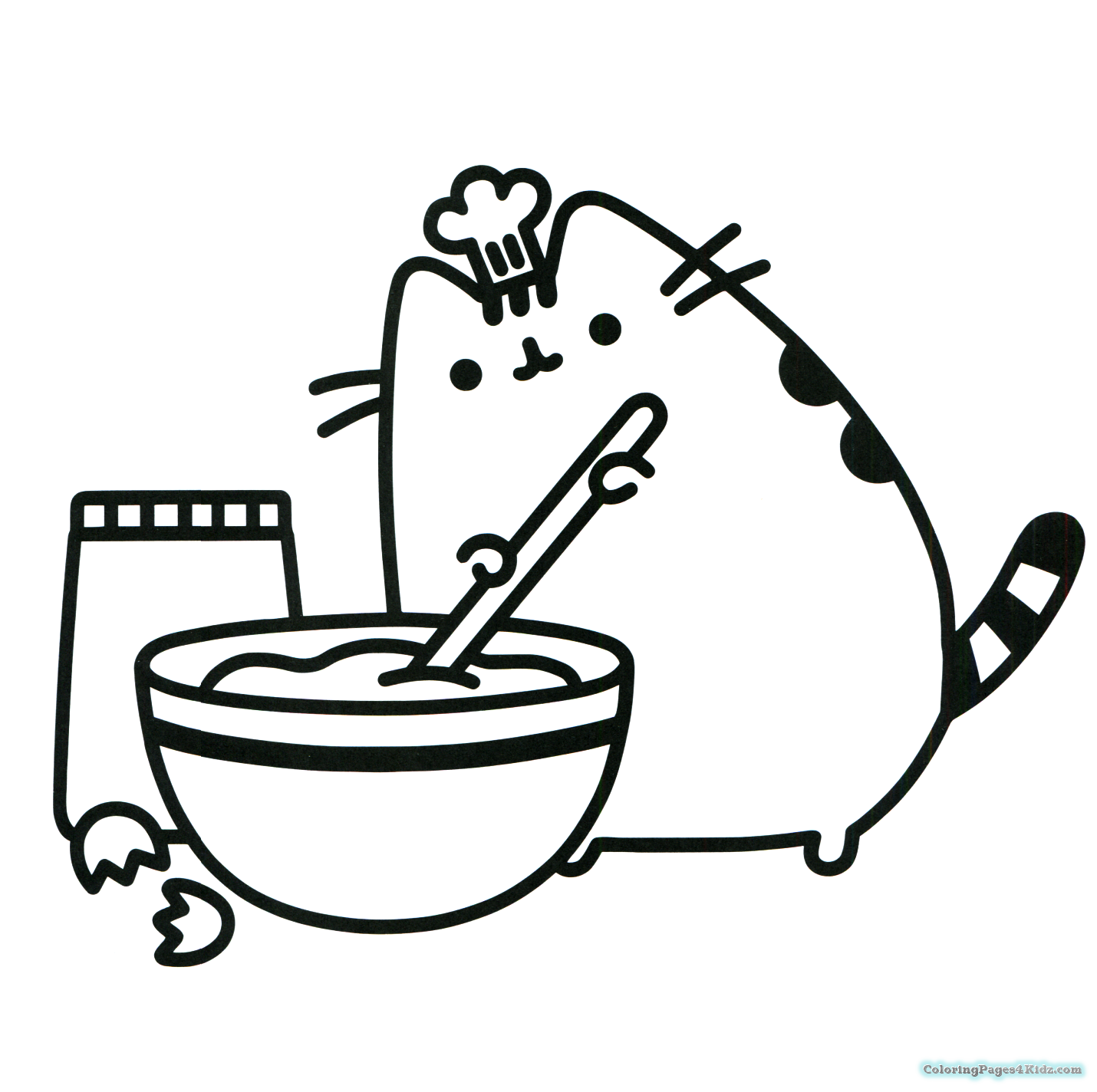 Pusheen Free Printable Coloring Pages