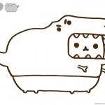 Pusheen Coloring Pages Dinosaur Cosplay