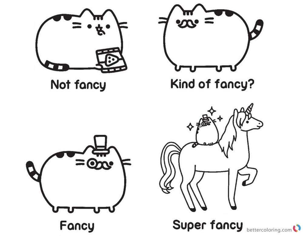 Pusheen Coloring Pages Guide to Being Fancy Free Pusheen Coloring Pages Guide to Being Fancy Free