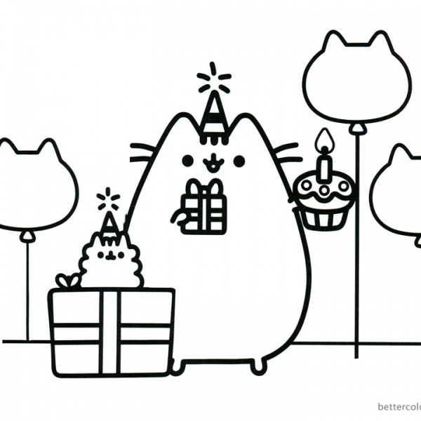 Pusheen Coloring Pages Chief Pusheen - Free Printable Coloring Pages