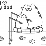 Pusheen Coloring Pages I Love My Dad