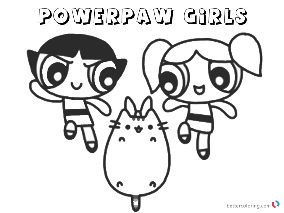 Pusheen Coloring Pages Powerpaw Girls - Free Printable Coloring Pages