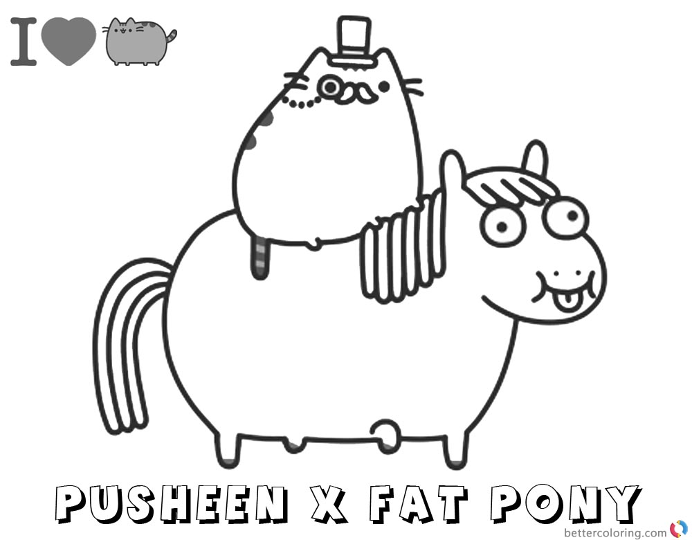 Pusheen Coloring Pages For Kids