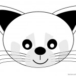 Red Panda Coloring Pages Cartoon Head Sticker