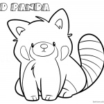 Red Panda Coloring Pages Cartoon Line Art Drawing