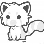 Red Panda Coloring Pages Little Cartoon Red Panda