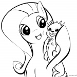 Red Panda Coloring Pages My Little Pony with Red Panda Pet