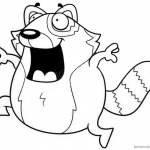 Red Panda Coloring Pages Scared Little Red Panda