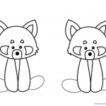 Red Panda Coloring Pages Two Red Pandas Clipart