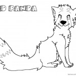 Red Panda Coloring Pages Realistic Lineart