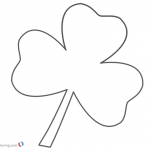 Shamrock Three Leaf Clover Coloring Pages